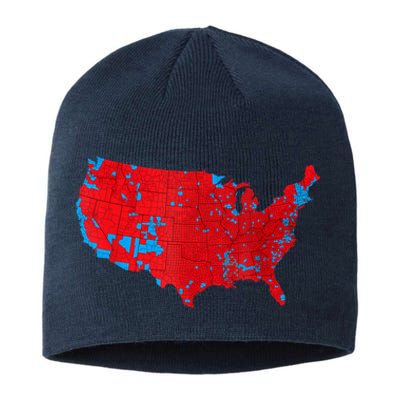 Red Wave Map Of Usa In The 2024 Presidential Election Maga Sustainable Beanie