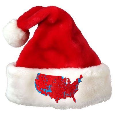 Red Wave Map Of Usa In The 2024 Presidential Election Maga Premium Christmas Santa Hat