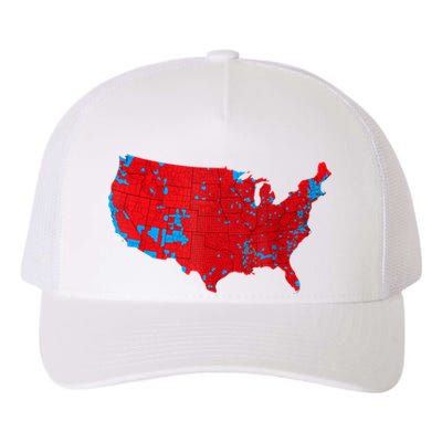 Red Wave Map Of Usa In The 2024 Presidential Election Maga Yupoong Adult 5-Panel Trucker Hat