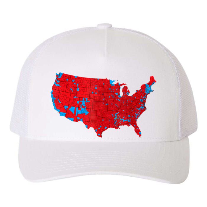 Red Wave Map Of Usa In The 2024 Presidential Election Maga Yupoong Adult 5-Panel Trucker Hat