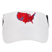 Red Wave Map Of Usa In The 2024 Presidential Election Maga Adult Drive Performance Visor