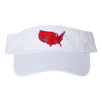 Red Wave Map Of Usa In The 2024 Presidential Election Maga Valucap Bio-Washed Visor