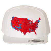 Red Wave Map Of Usa In The 2024 Presidential Election Maga Wool Snapback Cap