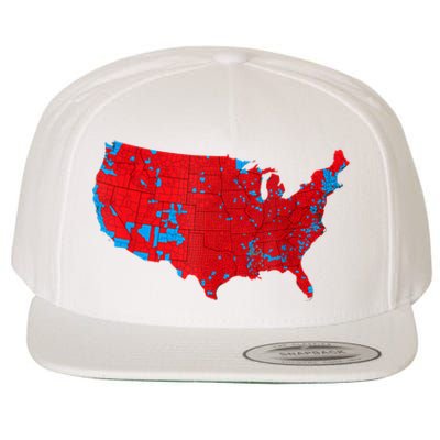 Red Wave Map Of Usa In The 2024 Presidential Election Maga Wool Snapback Cap