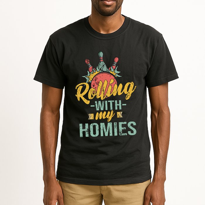 Rollin With My Homies Retro Bowling Tall T-Shirt