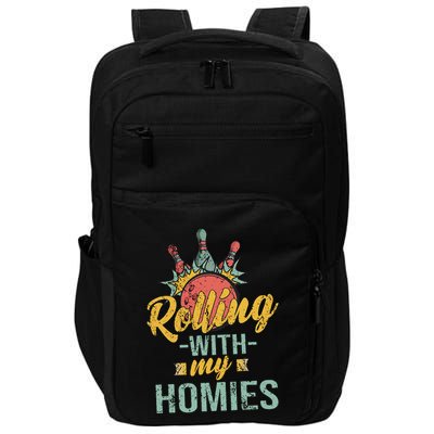 Rollin With My Homies Retro Bowling Impact Tech Backpack