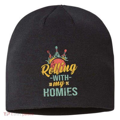 Rollin With My Homies Retro Bowling Sustainable Beanie