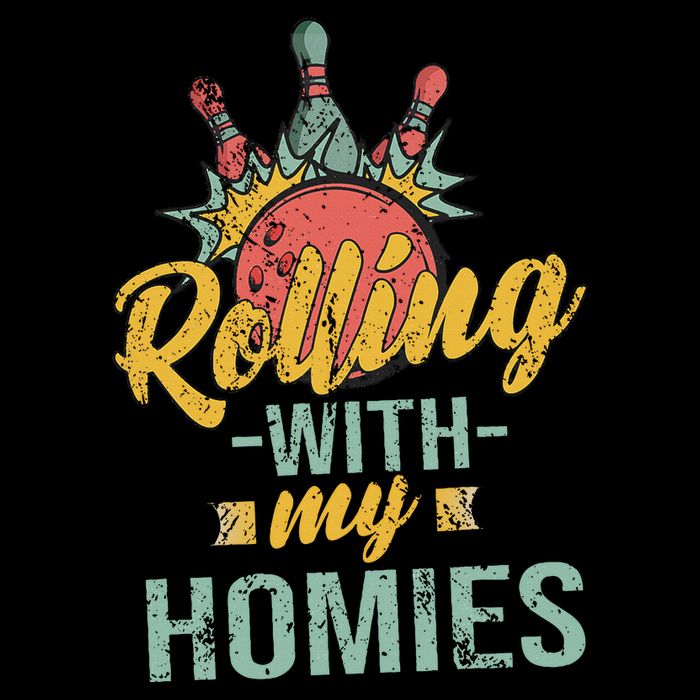 Rollin With My Homies Retro Bowling 16 in Basic Backpack