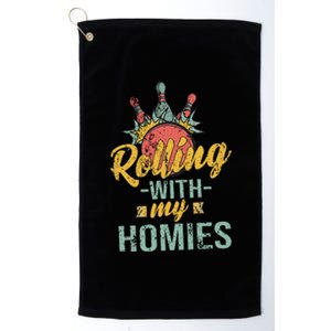 Rollin With My Homies Retro Bowling Platinum Collection Golf Towel