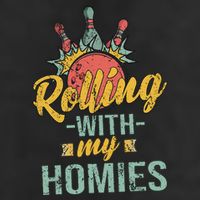 Rollin With My Homies Retro Bowling Golf Towel