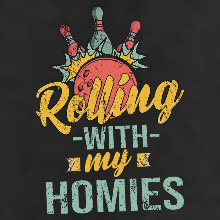 Rollin With My Homies Retro Bowling Golf Towel