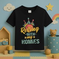 Rollin With My Homies Retro Bowling Toddler T-Shirt