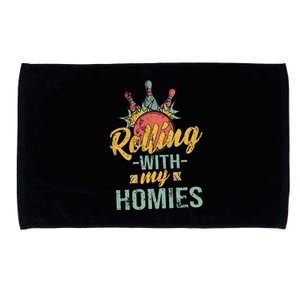 Rollin With My Homies Retro Bowling Microfiber Hand Towel