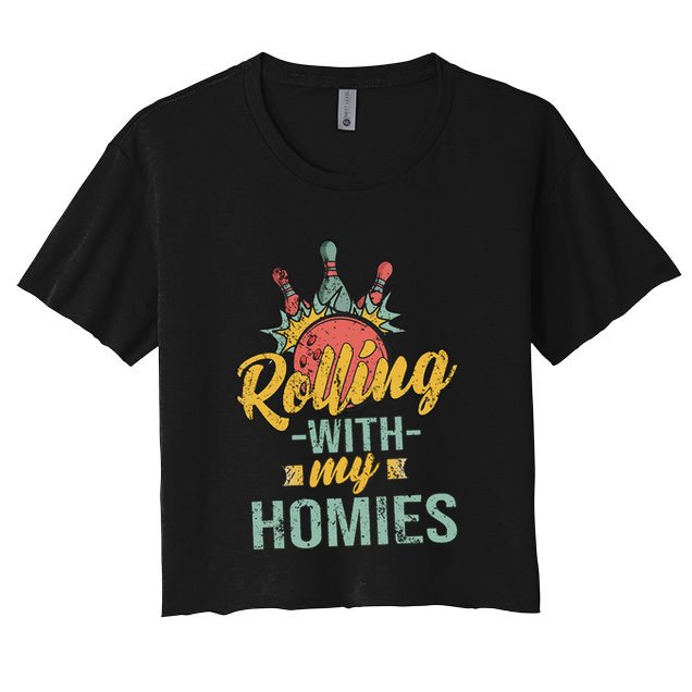 Rollin With My Homies Retro Bowling Crop Top