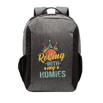 Rollin With My Homies Retro Bowling Vector Backpack
