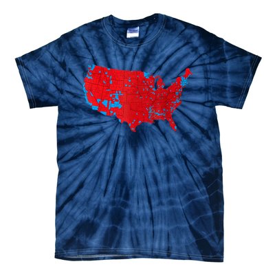 Red Wave Map Of Usa In The 2024 Presidential Election Maga Tie-Dye T-Shirt