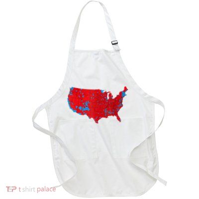 Red Wave Map Of Usa In The 2024 Presidential Election Maga Full-Length Apron With Pockets