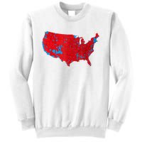 Red Wave Map Of Usa In The 2024 Presidential Election Maga Sweatshirt