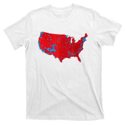 Red Wave Map Of Usa In The 2024 Presidential Election Maga T-Shirt