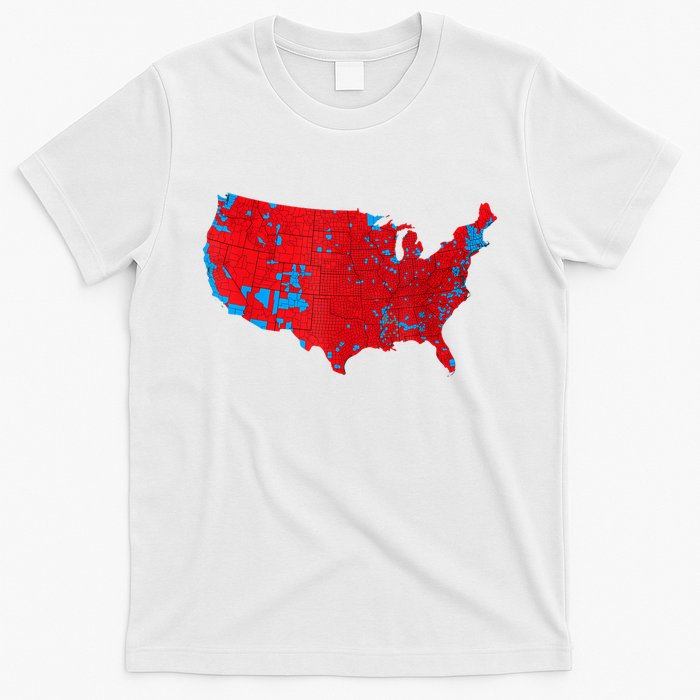 Red Wave Map Of Usa In The 2024 Presidential Election Maga T-Shirt