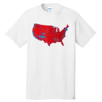 Red Wave Map Of Usa In The 2024 Presidential Election Maga Tall T-Shirt