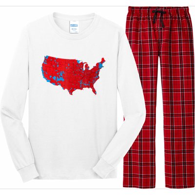 Red Wave Map Of Usa In The 2024 Presidential Election Maga Long Sleeve Pajama Set