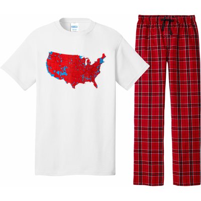 Red Wave Map Of Usa In The 2024 Presidential Election Maga Pajama Set