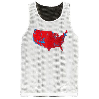 Red Wave Map Of Usa In The 2024 Presidential Election Maga Mesh Reversible Basketball Jersey Tank