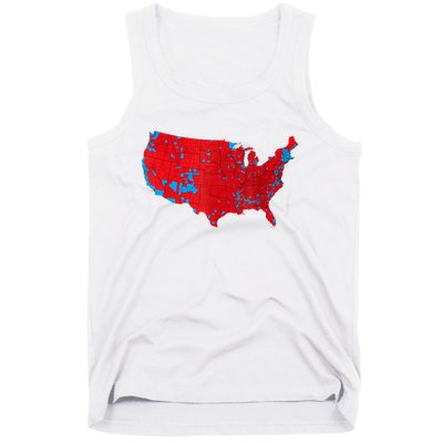 Red Wave Map Of Usa In The 2024 Presidential Election Maga Tank Top