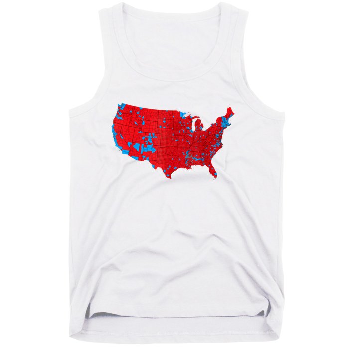 Red Wave Map Of Usa In The 2024 Presidential Election Maga Tank Top