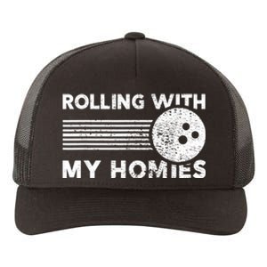 Rolling With My Homies Funny Bowling Yupoong Adult 5-Panel Trucker Hat