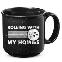 Rolling With My Homies Funny Bowling 15oz Campfire Ceramic Mug