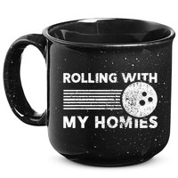 Rolling With My Homies Funny Bowling 15oz Campfire Ceramic Mug
