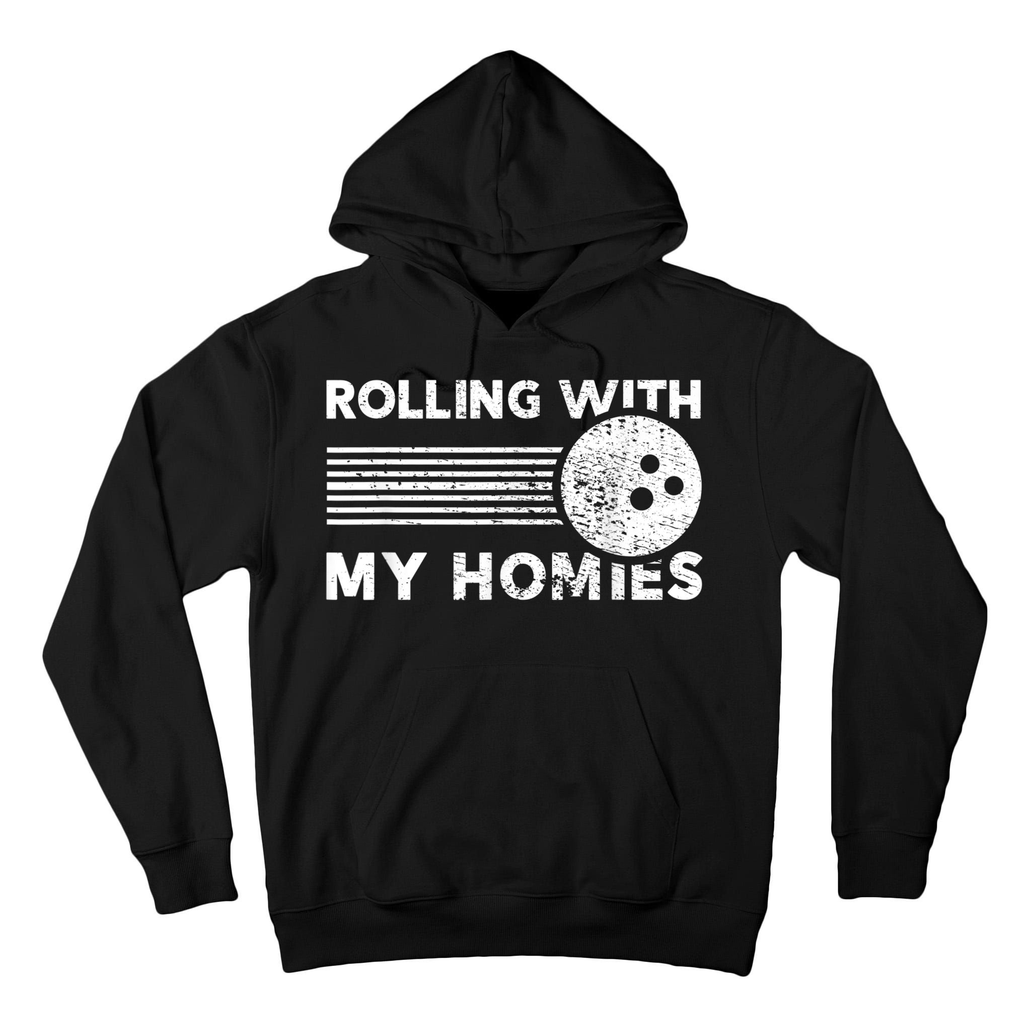Rolling With My Homies Funny Bowling Tall Hoodie