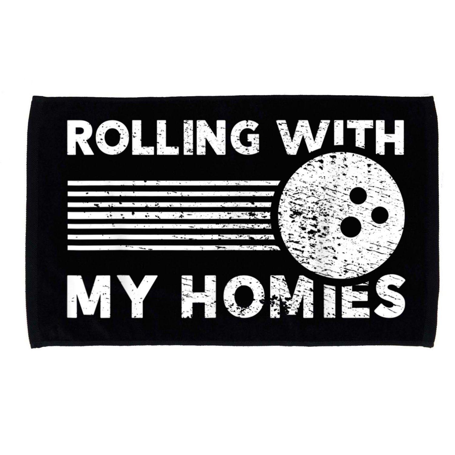 Rolling With My Homies Funny Bowling Microfiber Hand Towel