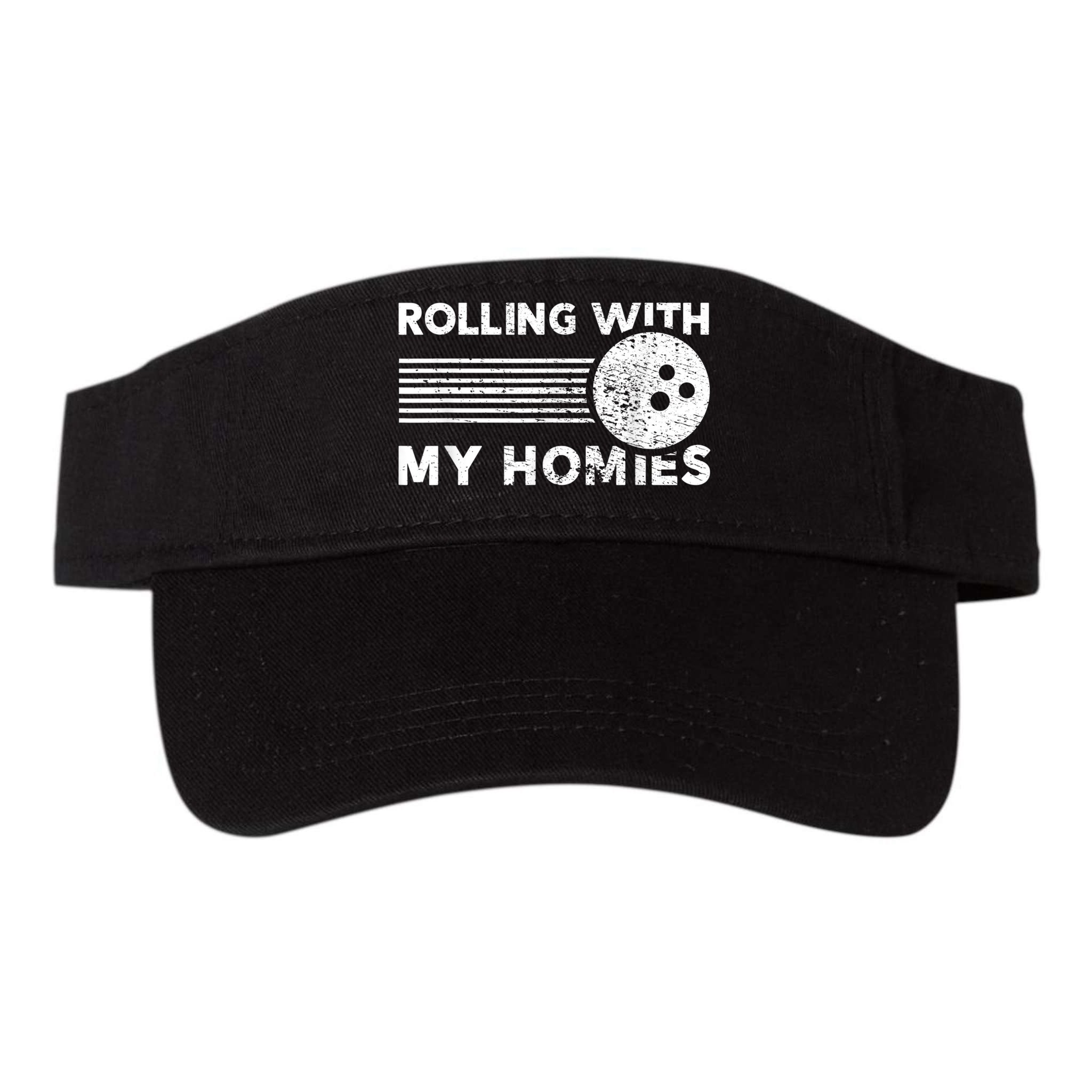Rolling With My Homies Funny Bowling Visor