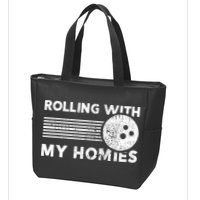 Rolling With My Homies Funny Bowling Zip Tote Bag