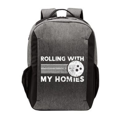 Rolling With My Homies Funny Bowling Vector Backpack