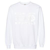Rolling With My Homies Funny Bowling Garment-Dyed Sweatshirt