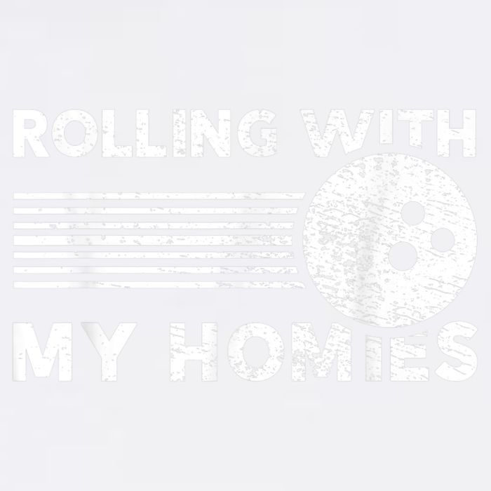 Rolling With My Homies Funny Bowling Garment-Dyed Sweatshirt