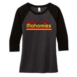 Rolling With Mahomies Chief Kingdom Women's Tri-Blend 3/4-Sleeve Raglan Shirt