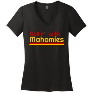 Rolling With Mahomies Chief Kingdom Women's V-Neck T-Shirt