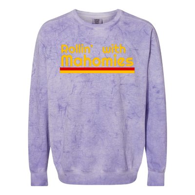 Rolling With Mahomies Chief Kingdom Champions Colorblast Crewneck Sweatshirt