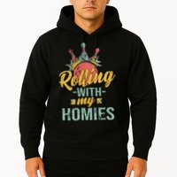 Rollin With My Homies Retro Bowling Hoodie