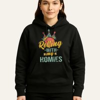 Rollin With My Homies Retro Bowling Hoodie