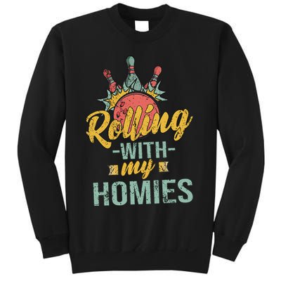 Rollin With My Homies Retro Bowling Sweatshirt