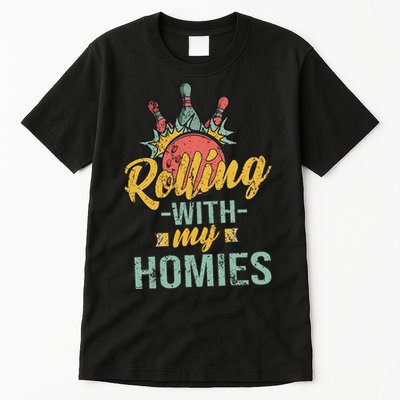 Rollin With My Homies Retro Bowling Tall T-Shirt