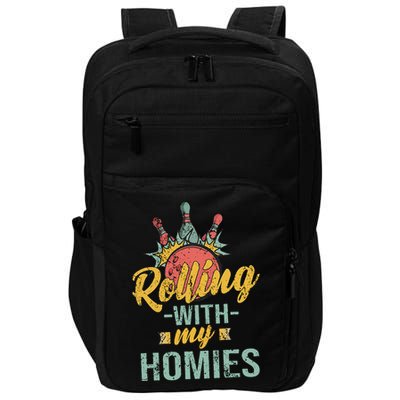 Rollin With My Homies Retro Bowling Impact Tech Backpack
