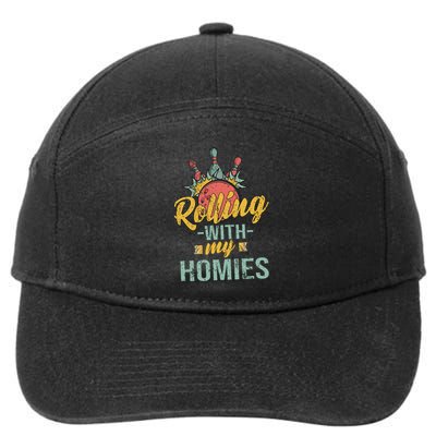 Rollin With My Homies Retro Bowling 7-Panel Snapback Hat