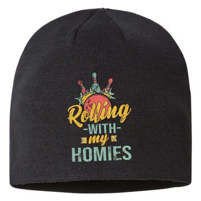 Rollin With My Homies Retro Bowling Sustainable Beanie